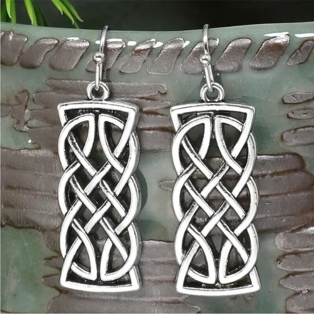 Silver Tone Boho Earrings